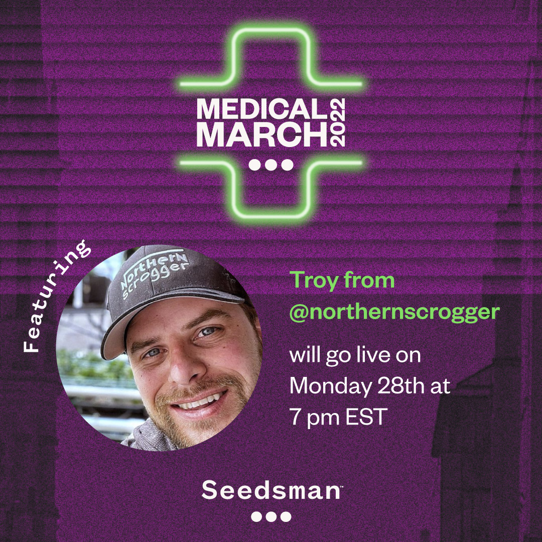 SeedsmanSeeds's tweet photo. 🔴 Join U.S military veteran and founder of VetCodes David as he chats with king of scrogging Troy. Together they'll explore how to grown your own medicinal cannabis as well as the benefits it provides.

📅 Today 28th March
🕑 7 pm EST
📍 Seedsman Breeders

#Seedsman x #MedMarch https://t.co/PwdwLV5oAx