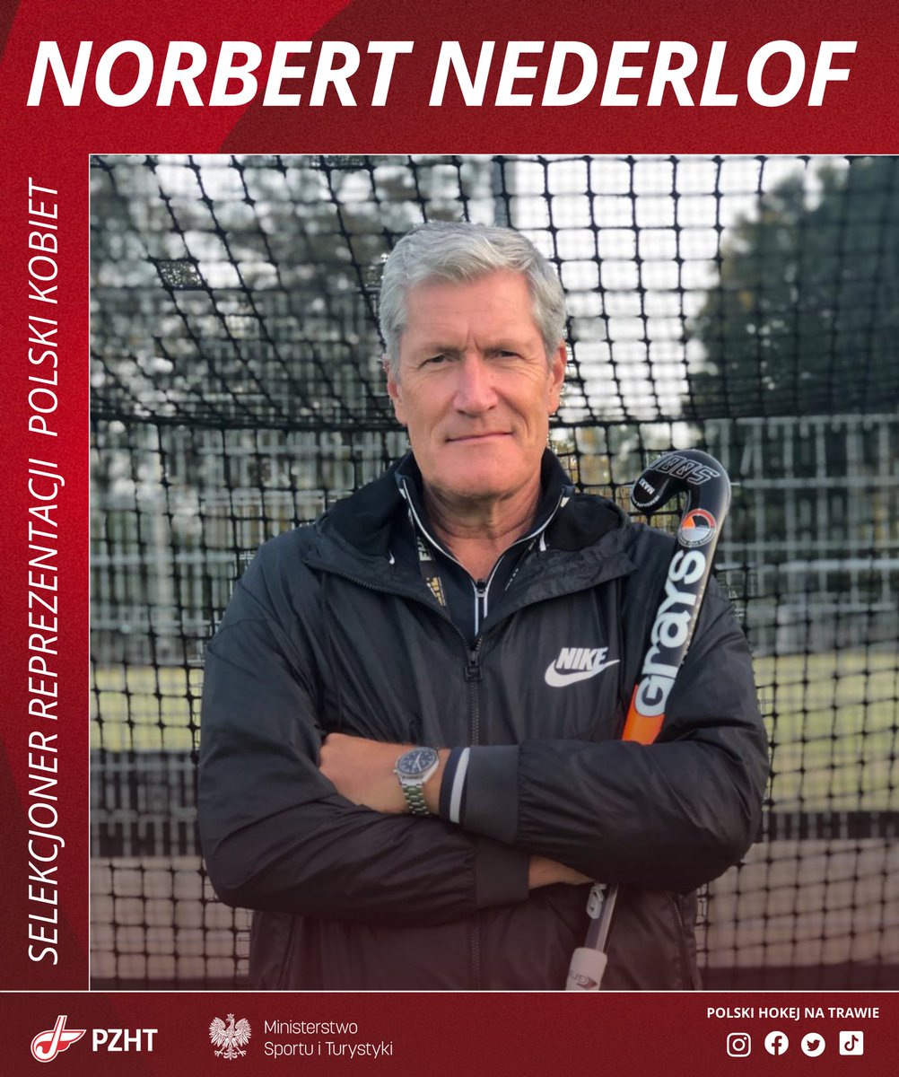 ‼️NOWY SELEKCJONER KADRY KOBIET‼️  

Holender Norbert Nederlof został wybrany na stanowisko Selekcjonera Reprezentacji Polski Kobiet. 🏑🇵🇱

Więcej informacji na naszej stronie pzht.pl 💻
_________________
<a href="/SPORT_GOV_PL/">Ministerstwo Sportu i Turystyki</a> 
<a href="/eurohockeyorg/">EuroHockey</a> 
<a href="/sport_tvppl/">TVP SPORT</a> 
<a href="/polsatsport/">Polsat Sport</a>
