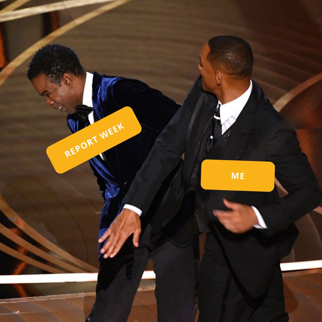 wearesoshell's tweet photo. It's almost that time of the month...

#oscars #oscars2022 #marketing #agencylife #marketingagency #socialmedia #reportweeek #socialmediacontent #meme #willsmith #ppc #seo https://t.co/1GWNKldu8l