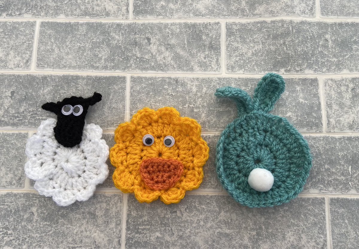 okthenwhatsnext's tweet photo. Morning #elevenseshour 👋 Here’s a bit of a sneak peek at some #easter or #spring themed bunting I’ve been working on 🐇🐣🐑 I’ll be adding it to my #etsy shop later today so watch this space! 👀

 https://t.co/TbGe2EMHml

#crochet https://t.co/mVAZJQUBG9