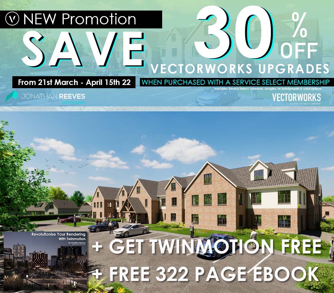 Jonathanreeves7's tweet photo. Last chance to get #Twinmotion Free until March 31st.
All #Vectorworks2022 get #Twinmotion2022 Free +322 Ebook, and we have -30% off all Vectorworks Upgrades only from https://t.co/NpAWsohlwA https://t.co/cq7YRb44IK