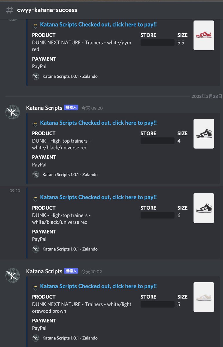 cwydontcook's tweet photo. Zalando is fired today but we are here💙

cg: @Ace_Pings
s: @katana_scripts
p: @LynxProxies

Thank you so much🙏🏻 https://t.co/hYevVvZzKq