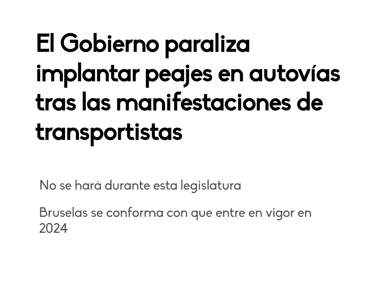 SocialDrive_es's tweet photo. No habrá peajes en las autovías hasta 2024 https://t.co/p0PLUDJHTg