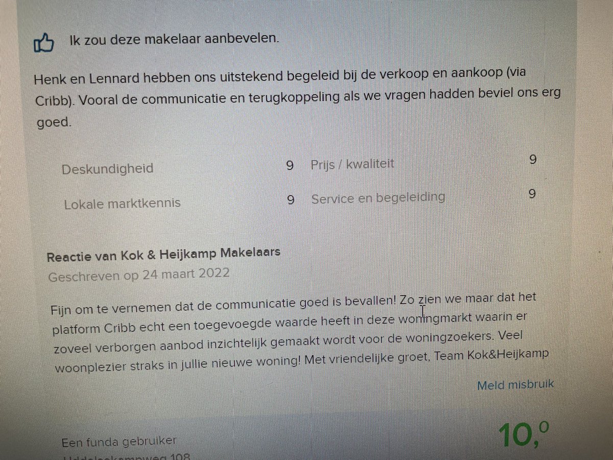 Weer een zoeker blij gemaakt met een nieuwe woning via CRIBB. En eigen woning ook zo succesvol verkocht! Onze deelnemers aan CRIBB zijn dol enthousiast over dit platform. En wij niet minder…