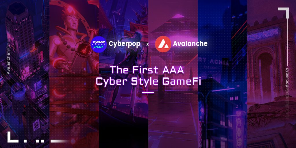 🪐Cyberpop Metaverse is coming to #Avalanche!
The world's first #NFT #GameFi with AAA quality and cyber style!

Features:
🔹Made by the former Ubisoft team
🔹Powered by Unity
🔹Explore &amp; Combat in different time and space
🔹Create your own Cyberspace
#Cyberpop #NFTCollection #P2E