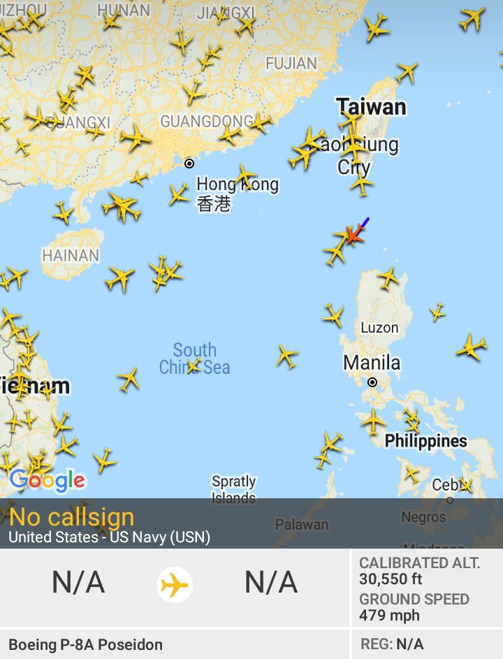 Oceanworldfree's tweet photo. 🇺🇲USN #AE6798 

#BashiChannel

Boeing P-8A Poseidon https://t.co/QHWsFeXu0N