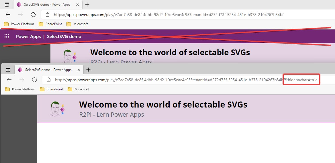 2 days off and probably no #powerapps stuff today.
Just a quick tip for better #UX in browsers: add an "&amp;hidenavbar=true" to hide that M365 navbar nobody needs while using your app

#poweraddicts
