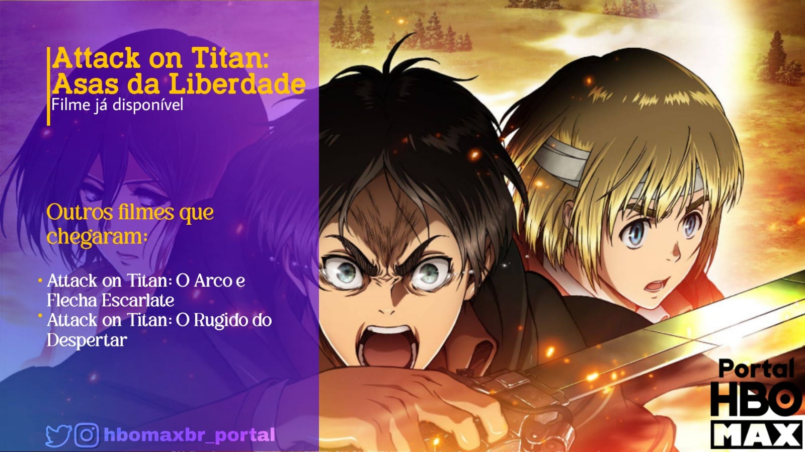 Attack on Titan': Trilogia de filmes derivados do anime chegam