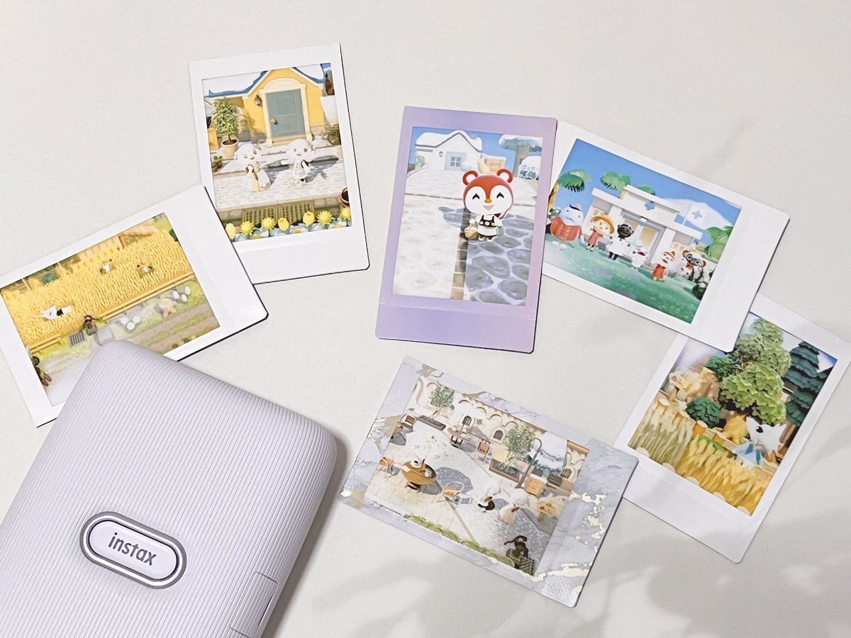 instax mini Linkであつ森の画像を #キャラチェキ してみたよ