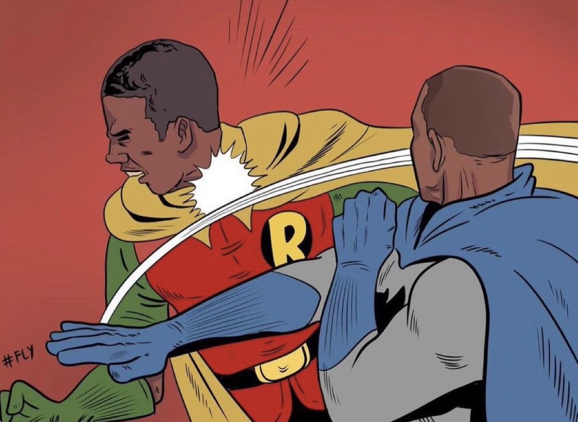 The original "Batman slaps Robin" meme was quickly updated last n...