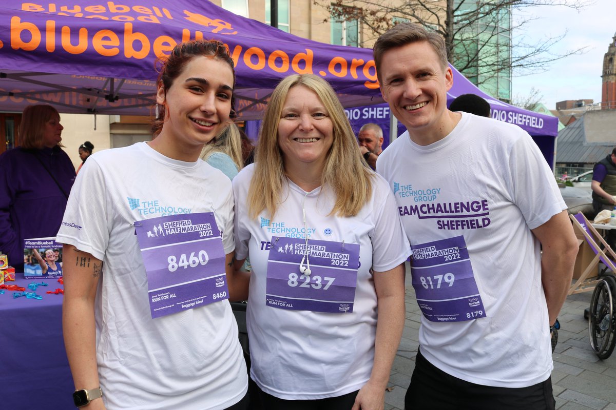 HowellsLaw's tweet photo. A big congratulations to the Howells Team who ran the Sheffield Half Marathon yesterday to raise money for @BluebellWoodCH! The team did excellent and so far have raised Β£400 for the charity! https://t.co/Yh13qMNQtj