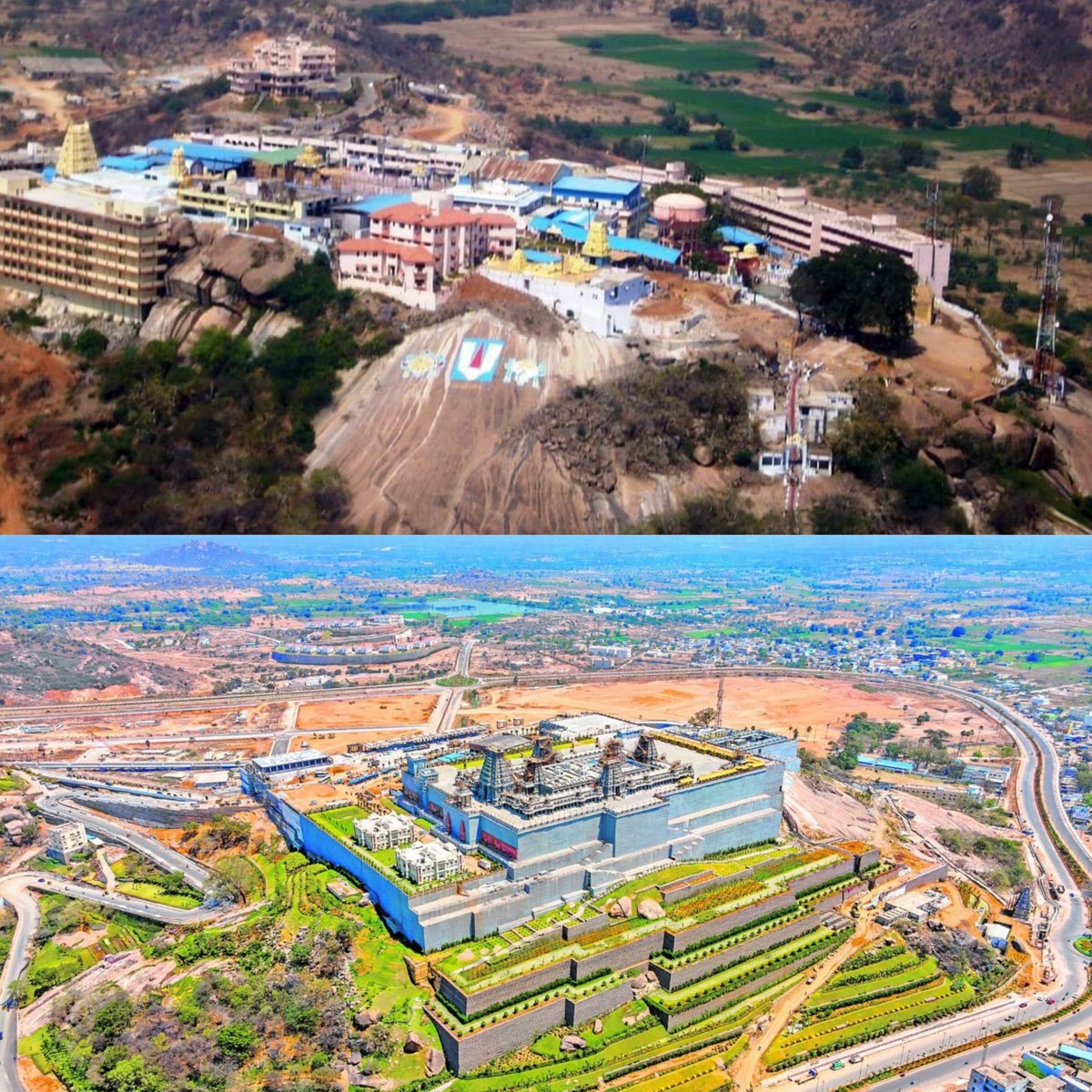 Then & Now #Yadadri 

The glorious architecture and transformation of the #YadadriTemple is set to make it one of the most unique temples in the world.