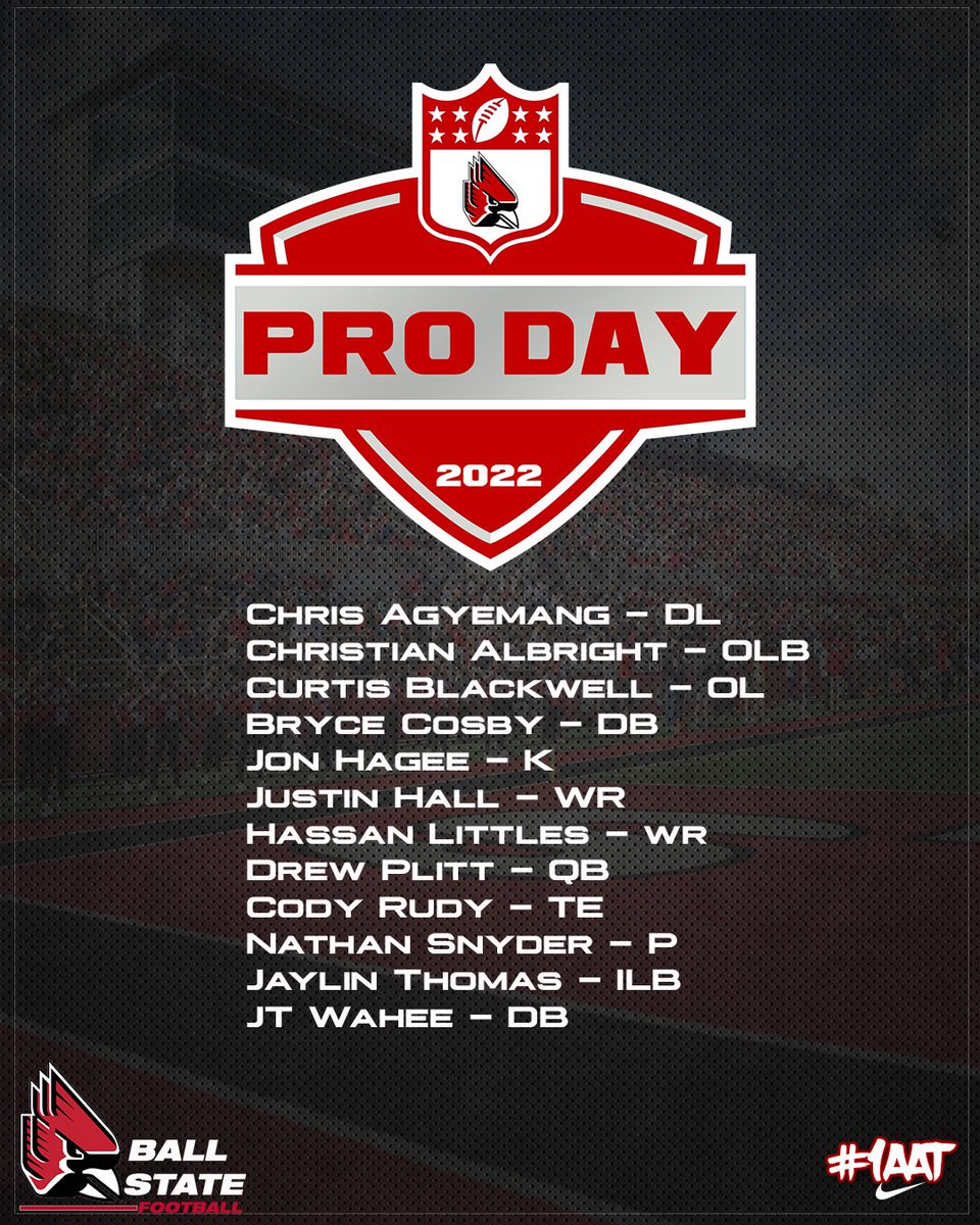 PRO DAY! Best of luck to all of our players today! 

#TrueCardinal | #1AAT