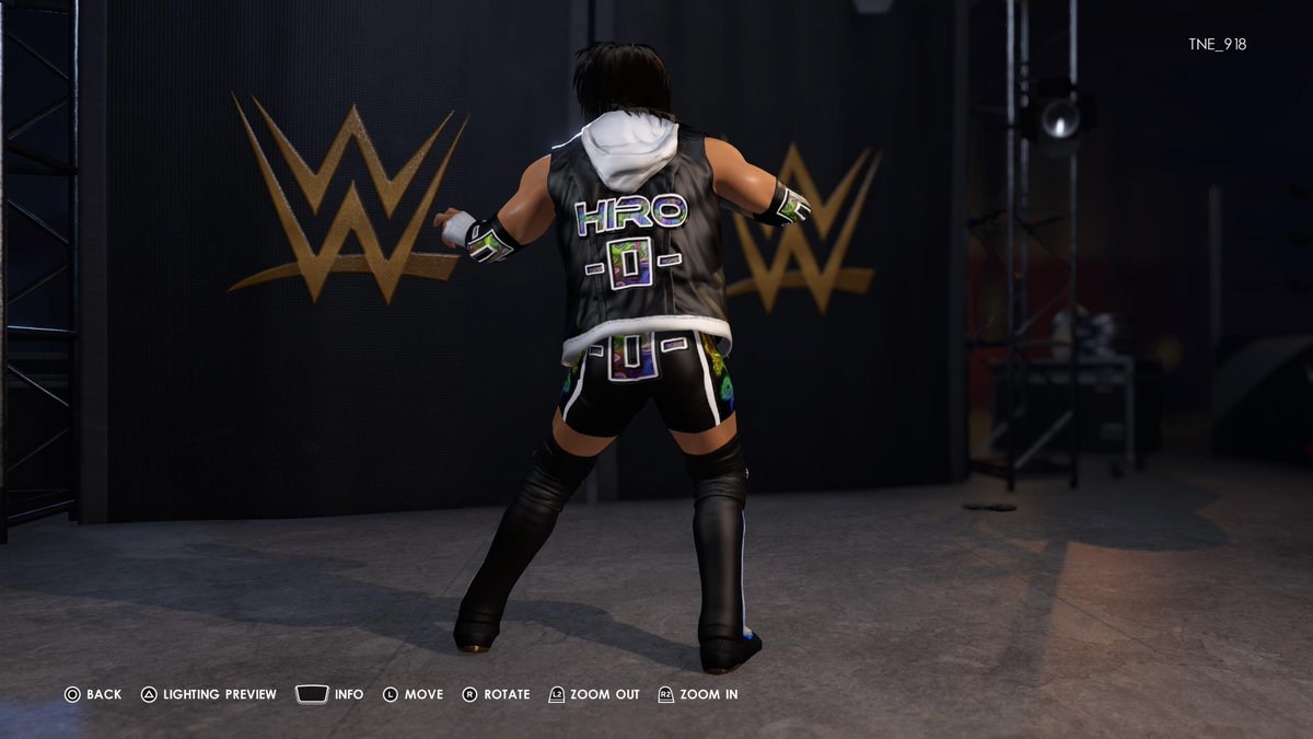 TBoy2K22's tweet photo. Hiro Zero's entrance attire and pose.. #PS5Share, #WWE2K22, #HiroZero, #WhatsEatonTim https://t.co/vpt8B5WDFM