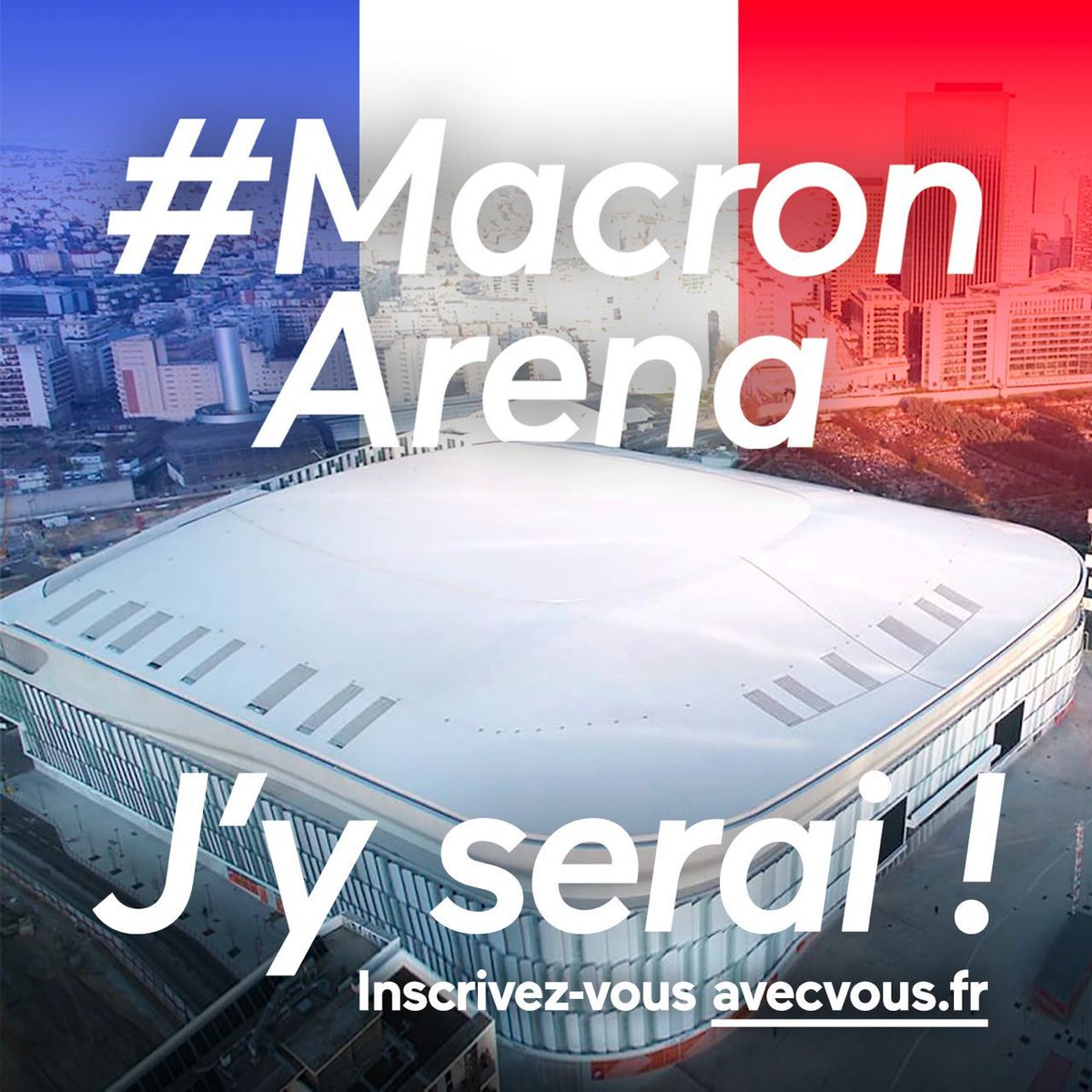 🕘 J-5 avant le grand rassemblement autour d’<a href="/EmmanuelMacron/">Emmanuel Macron</a> 
✔️Paris La Défense Arena
✔️Le 2 avril à partir de 14h30

◾️Pour les derniers non-inscrits : evenement.avecvous.fr/2-avril?p=t02 

#MacronArena #PourNous #DefenseArena #2avril