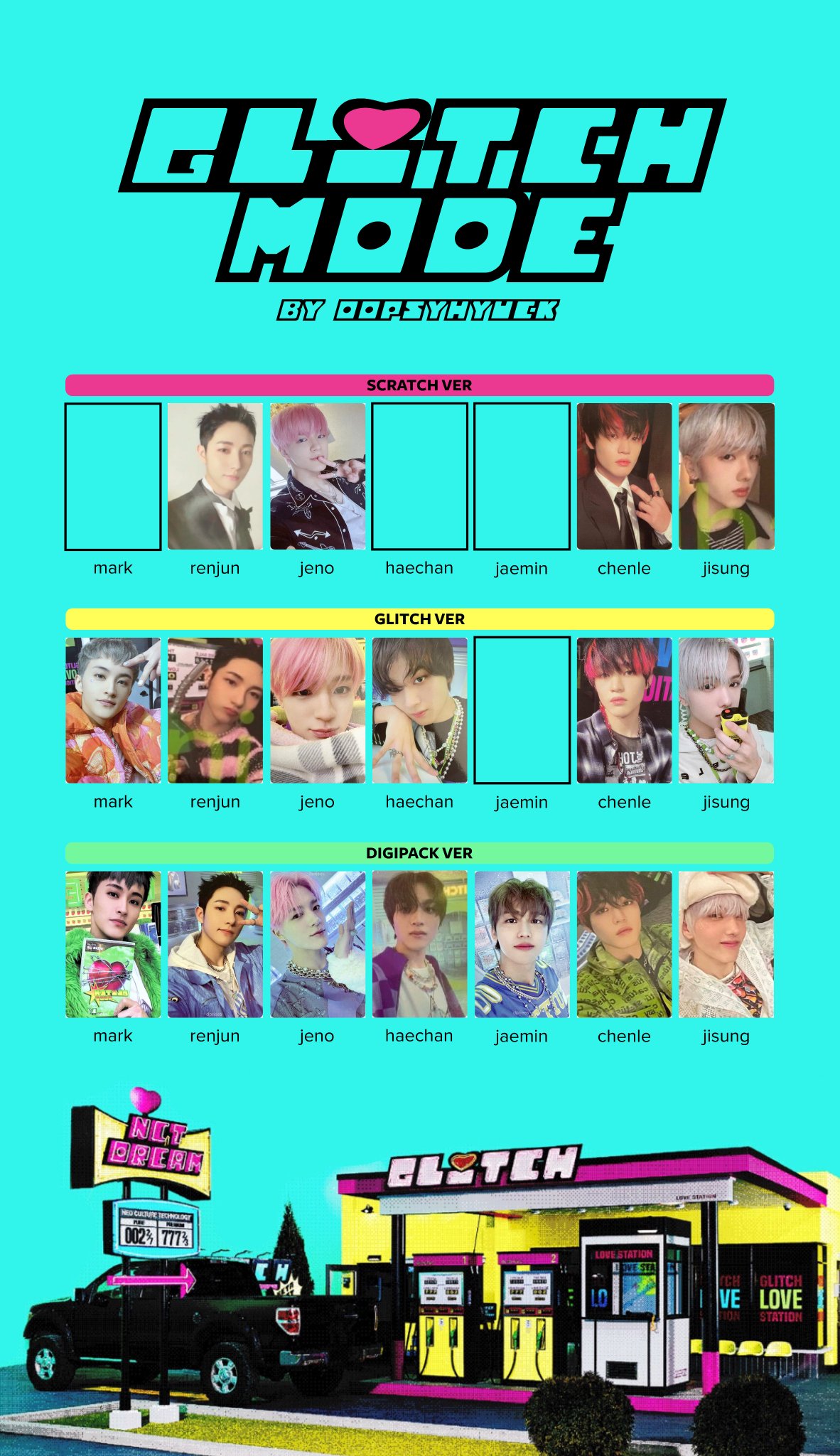 【公式】glitch mode scratch ver. ジェミン 10枚セット glitch mode scratch ver. ジェミン 10枚セット（NCT DREAM
