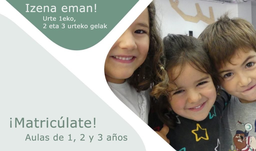 CarmelitasSC_VG's tweet photo. Os recordamos que tenéis la posibilidad de inscribiros en las aulas de 1, 2 y 3 años. ¡Venid a conocernos!
Gogoratu nahi dizuegu urte 1eko, 2 eta 3 urteko geletan izena emateko aukera duzuela. Zatozte gu ezagutzera!
#Gelak #urte1 #2urte #3urte https://t.co/afMIABRBGY