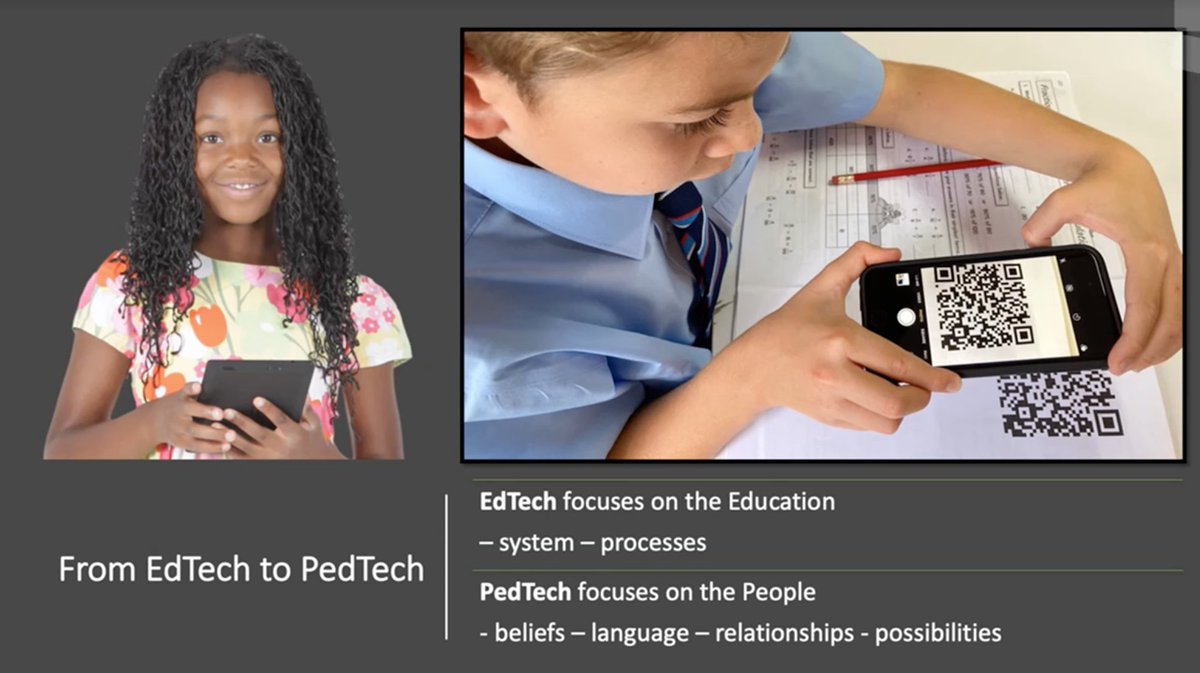 AndySmart2's tweet photo. Very interesting keynote at #EdTechFest22 by @FionaAS: 'From edtech to pedtech'.... 'Your pedagogical beliefs matter to you but they also matter to your students.' @VictoriaPendry1 @Andrew_J_G https://t.co/QWqpdUTzJZ