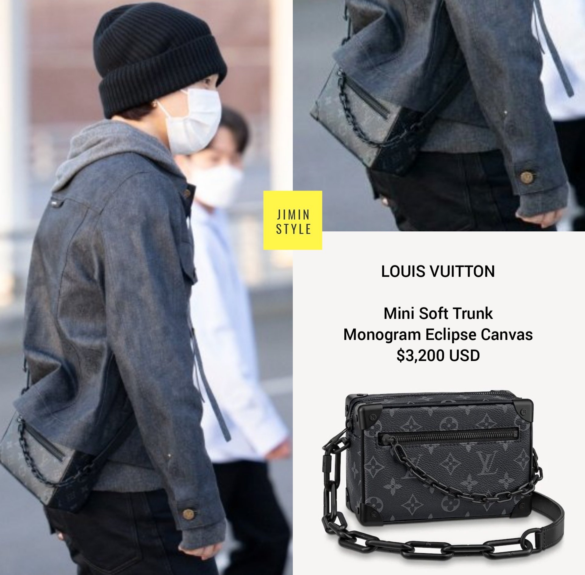 lv jimin trunk bag