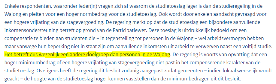 gjbarendrecht's tweet photo. Blijkbaar heeft de regering ook niet zo'n goede actieve herinnering aan de Wajong van voor 2015. De studenten uit de studieregeling van de Wajong2010 zijn wel degelijk vergelijkbaar met de mensen die nu in aanmerking komen voor studietoeslag.

#PakJeToeslag

1/3 https://t.co/wuWfUiUep9