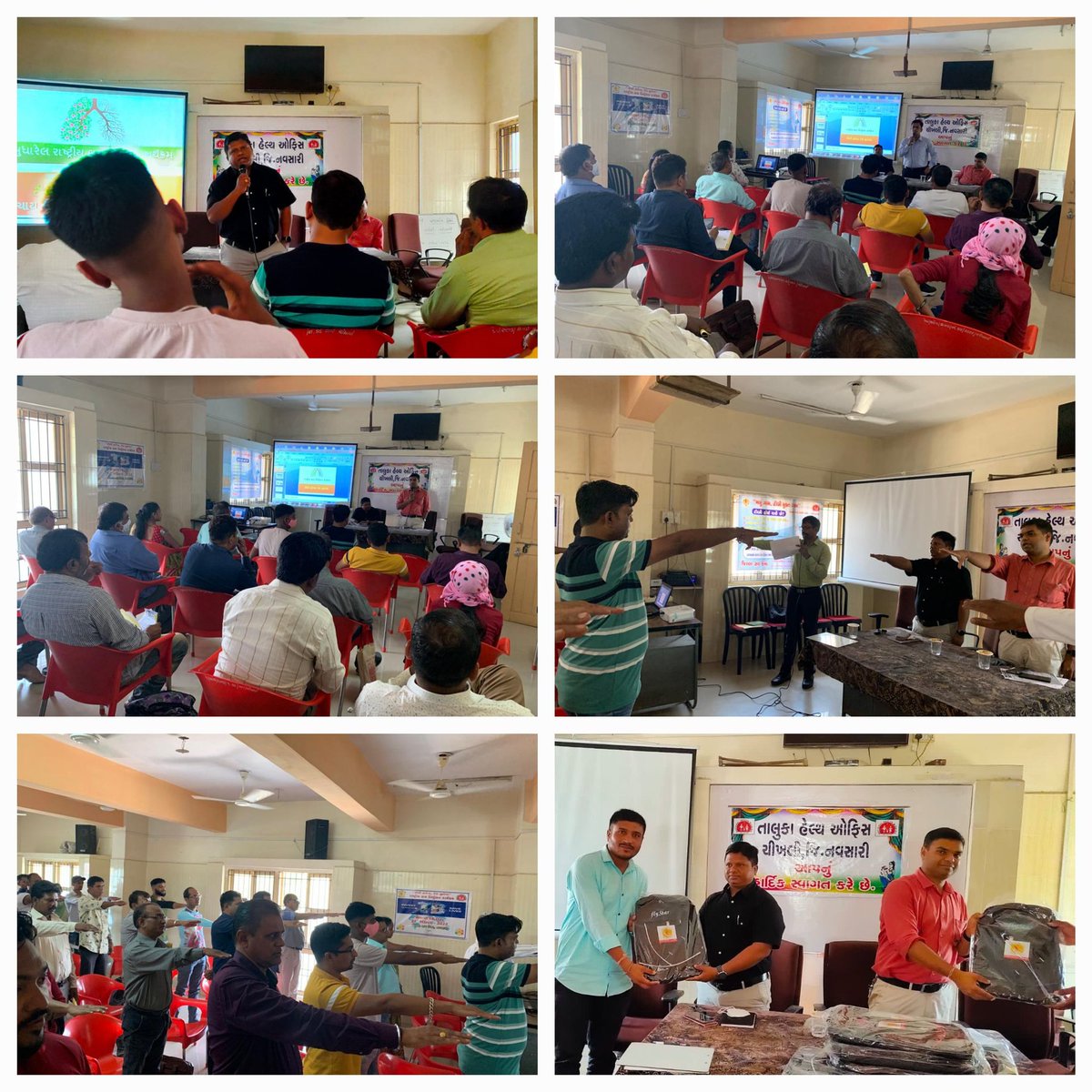 આજ રોજ ચીખલી તાલુકા ખાતે NTEP અંતર્ગત PRI મેમ્બર્સનો વર્કશોપ રાખવામાં આવ્યો જેમાં TB વિશે વિસ્તૃત માહિતી આપવામાં આવી. RCHO સાહેબ દ્વારા માતા મરણ, બાળ મરણ અને કુપોષણ વિશે વિસ્તૃત માહિતી આપવામાં આવી. ADHO સાહેબે માં કાર્ડ વિશે વિસ્તૃત માહિતી આપી.<a href="/drsujitparmar/">ADHO Surat</a> ,<a href="/NHMGujarat/">NHM Gujarat</a>