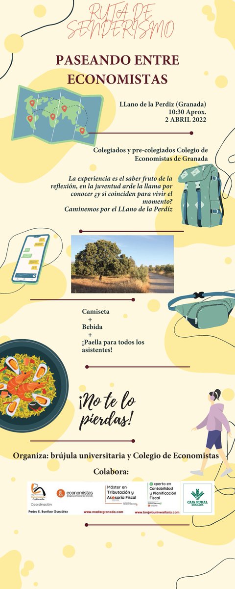 "la experiencia es el saber fruto de la reflexión, en la juventud arde la llama por conocer ¿y si coinciden para vivir el momento?" Caminemos: Llano de la Perdiz. Junta de Gobierno, colegiados, precolegiados  <a href="/Economistas_Gra/">Colegio Profesional de Economistas de Granada</a> integrantes de <a href="/brujulauniver/">brújulauniversitaria</a> <a href="/EcoUgr/">Dpto Economía Aplicada UGR</a> <a href="/Cajaruralgr/">Caja Rural Granada</a>