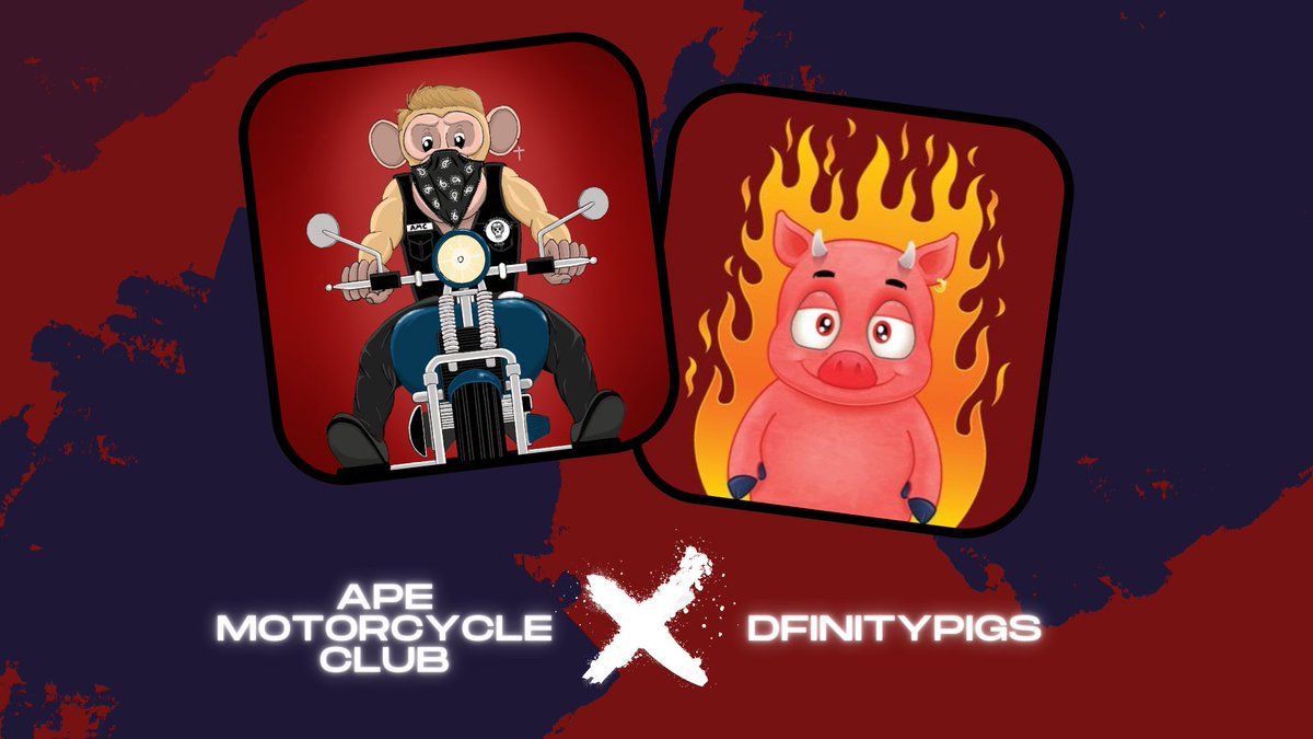 ApeMotorcycle's tweet photo. We are glad to announce a new partnership with 
@dfinity_pigs

They are giving away to our Bikers Club 10WL

➡️Follow @dfinity_pigs &amp; @ApeMotorcycle
➡️Like + RT
➡️Join discord
  https://t.co/RBnNxWIpPf
  https://t.co/XodUilCA09

⌛️48hrs

#NFTs #Dfinity #ApeMotorcycle https://t.co/3OfJmGZjTf