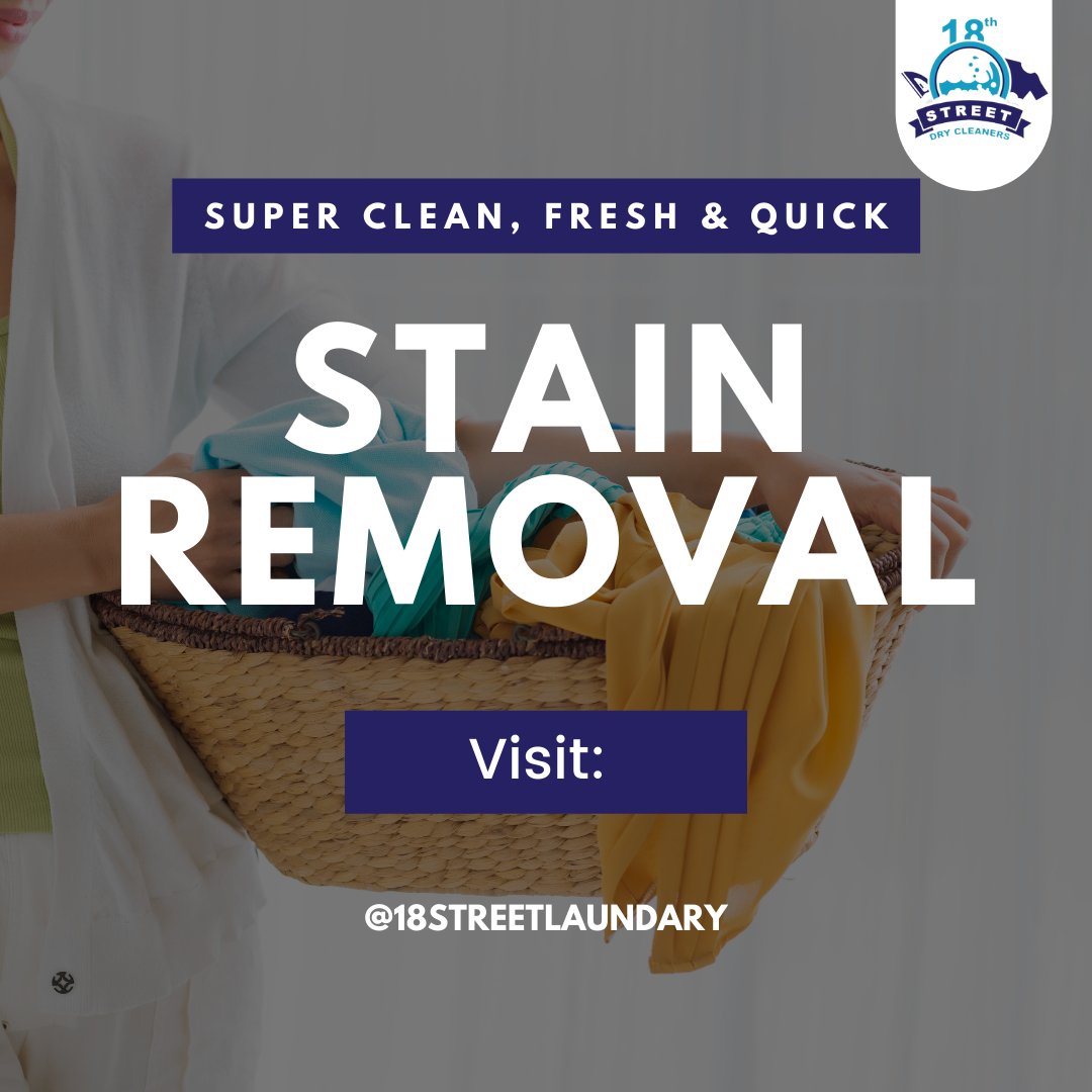 18thStreetDC's tweet photo. Oops! Have you got difficulty getting rid of that stubborn stain on your garments? Worry less! 
We offer you the best stain removal of any sort - Oil, grease, rust...

#18thStreetDryCleaners https://t.co/KZI3l066Lv