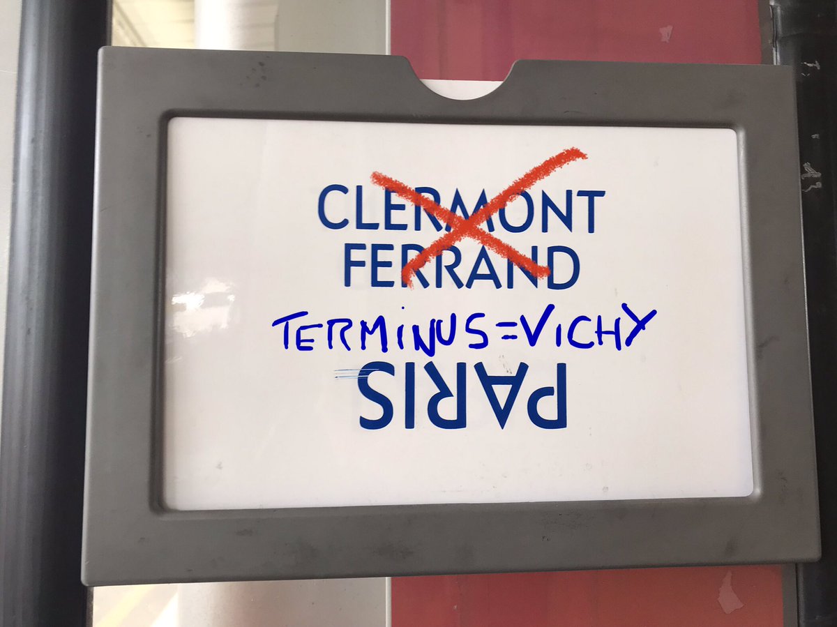 #OneMoreTime #ParisClermont en panne <a href="/GroupeSNCF/">Groupe SNCF</a> <a href="/SNCFVoyageurs/">SNCF Voyageurs</a> <a href="/ClrmntMetropole/">clermontmetropole</a>