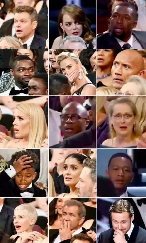 thehappaningapp's tweet photo. We’ve all seen the look on Lupita’s face, and this image shows the looks on the faces of the audience during THAT moment.
What if you could have seen everybody’s reactions in one real time navigable experience?
THIS IS HAPPANING
#oscars #willsmith #thisishappaning #WillAndChris https://t.co/3zJmbVOAKK