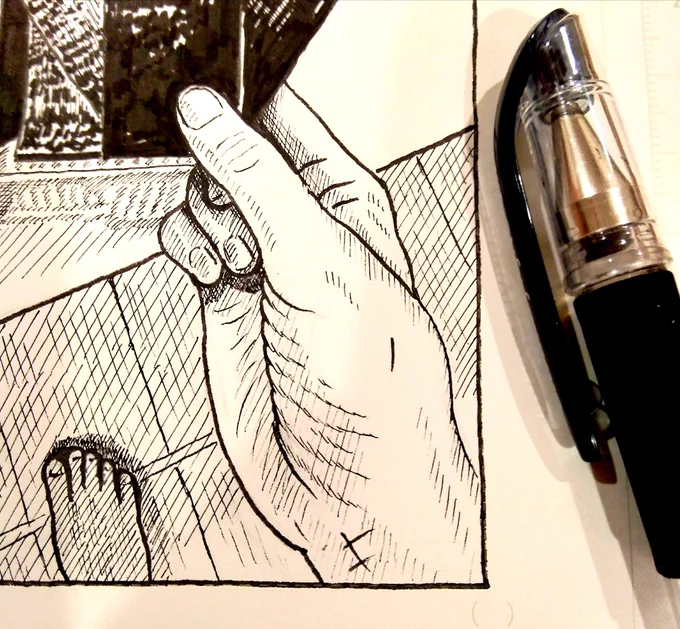 漫画、少しずつ描いてます。月曜日、労働後、家事も終わらせ、15分も座って描ければ上出来、自分スゴい。 