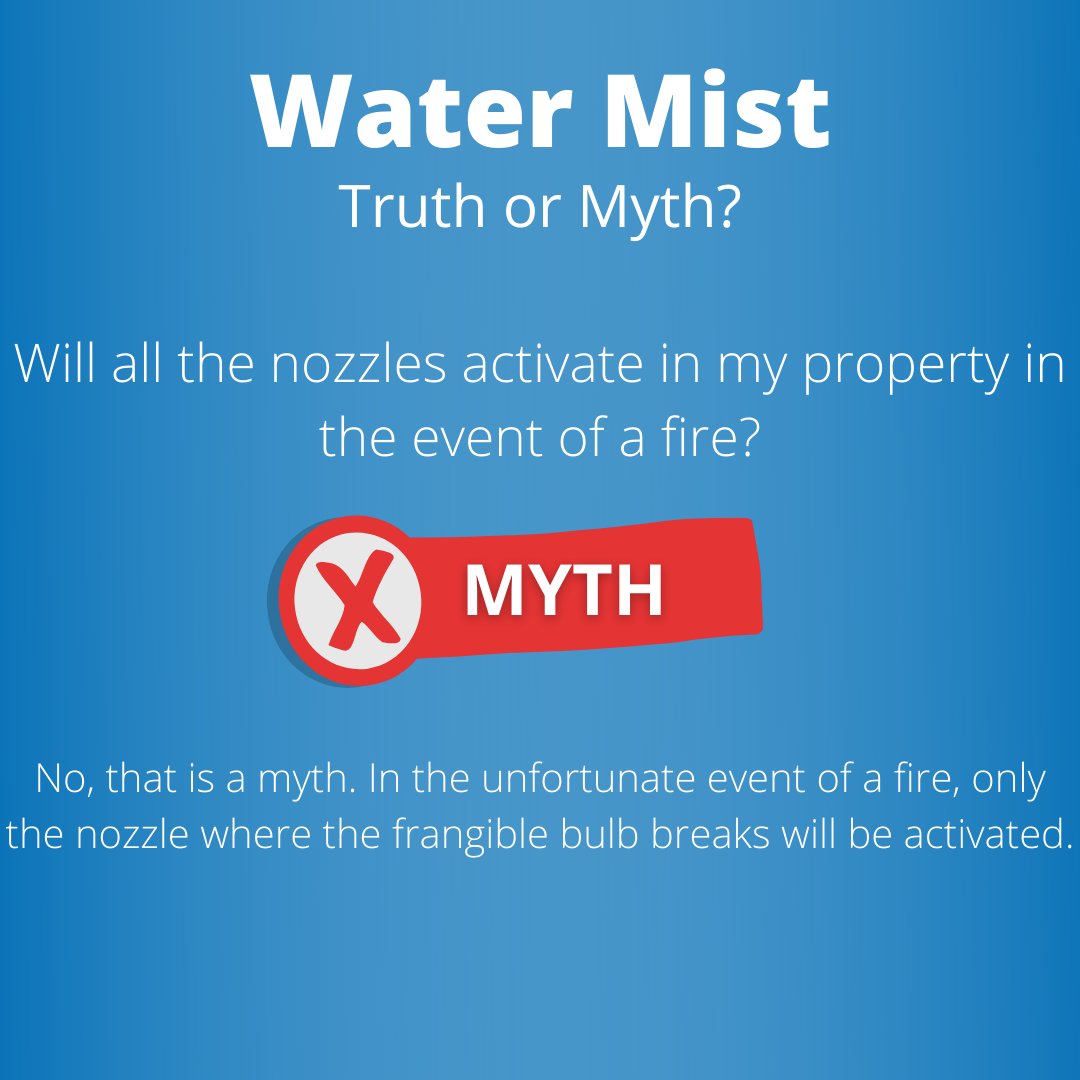 SmartmistSystem's tweet image. SmartMist - Truth or Myth - Will all the nozzles activate in my property in the event of a fire?

#FireSuppression #WaterMistFireSuppression #PumpSystem #FirePrevention