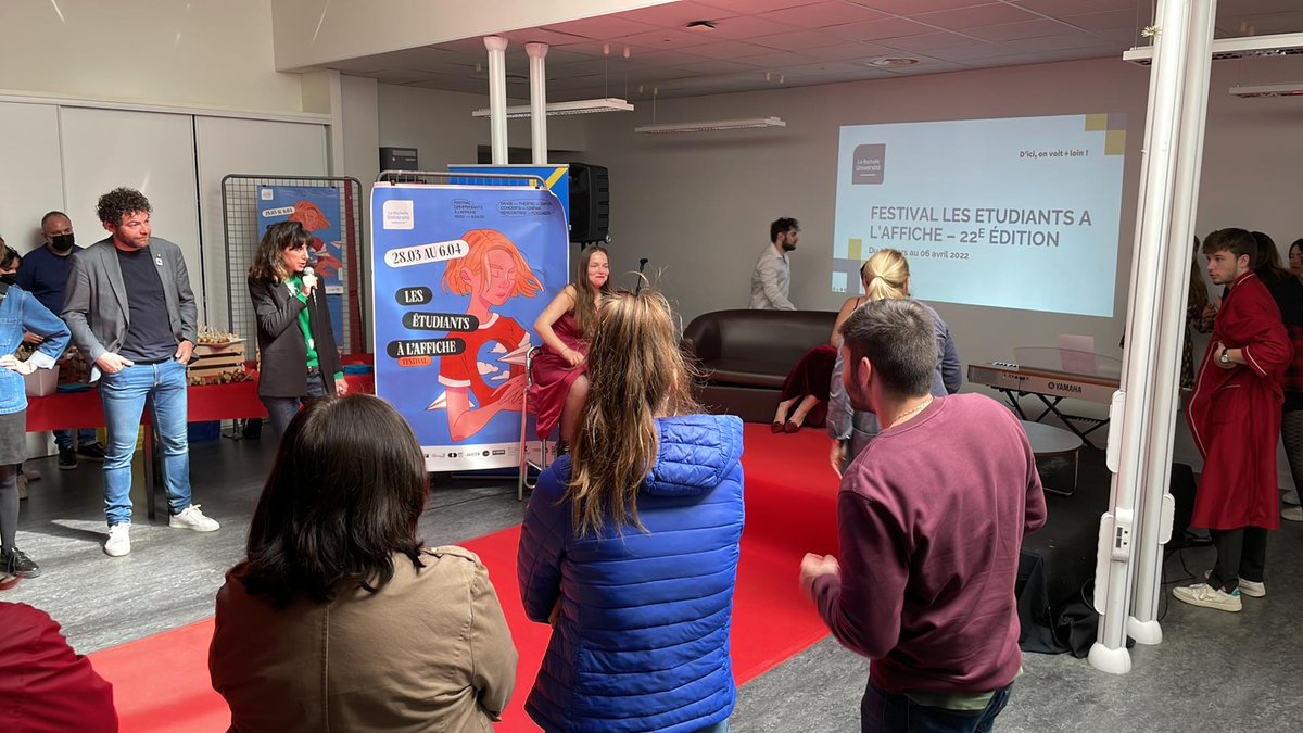 🤩 Lancement de l'édition 2022 du #festival les étudiants à l'affiche à <a href="/UnivLaRochelle/">La Rochelle Université</a> par <a href="/jmogier/">Ogier Jean-Marc</a> : 

« Ce festival est l’un des emblèmes de notre Université, la première édition née en 2001 a inspiré d’autres universités » !

Le programme 👉bit.ly/programmeFEAA2…