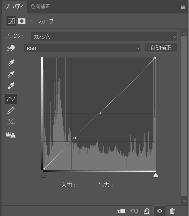 最後15分ほど弄ったトーンカーブ見てほしい… 