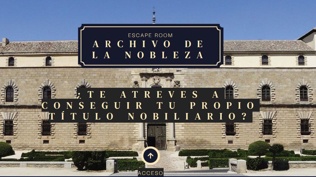 ArchivosEst's tweet photo. 🕹️Un #EscapeRoom de archivos⁉️

El #AHNOB te reta a conseguir tu título nobiliario😉
Entra en nuestro juego interactivo:
🔗https://t.co/PEJcAr8XAM

@culturagob https://t.co/po56NTfjbB