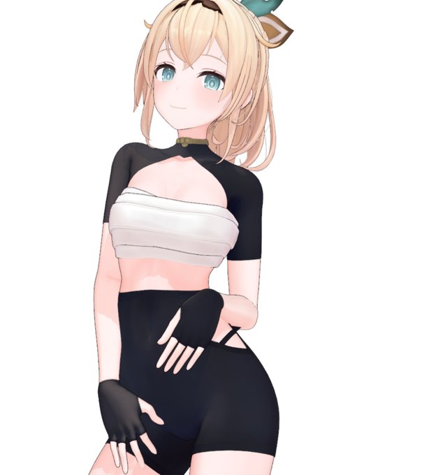 ・髪テクスチャ調整
・インナー部分作成中
インナー部分のテクスチャ作業の途中です～🤗
さらしは分厚めにしないと
はみ出るので厚めでつくっています
えっちなインナーしてますね～😋 