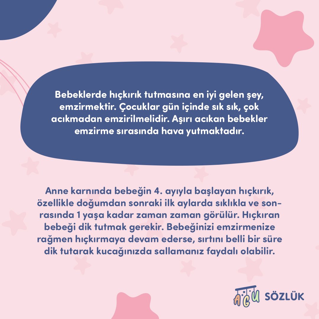 agusozluk's tweet photo. 1 Soru 1 Cevap: Bebek hıçkırığı nedir? 
#agusözlük #yenidoğan #bebekgelişimi https://t.co/8CyhM94HHA