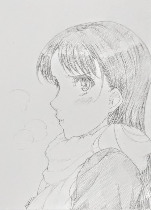 待ち合わせに遅れてむくれる彼女。
女の子もちゃんと描いてます。
#アナログ #イラスト #落書き 
