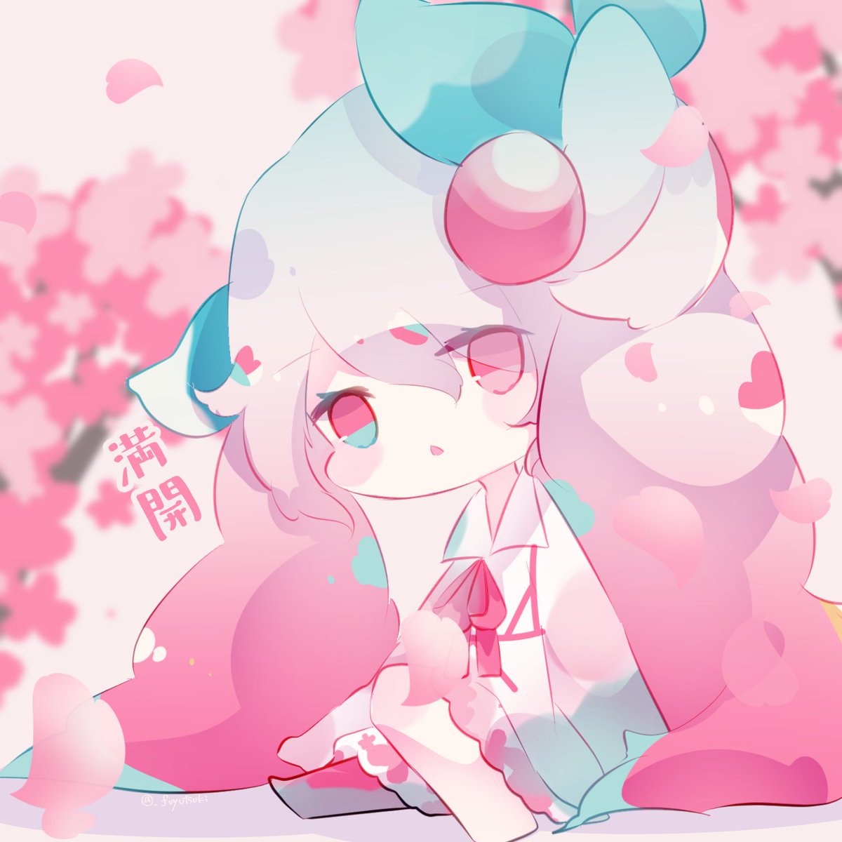 初音ミク ,桜ミク 「桜満開🌸
#prsk_FA 」|冬月がとのイラスト