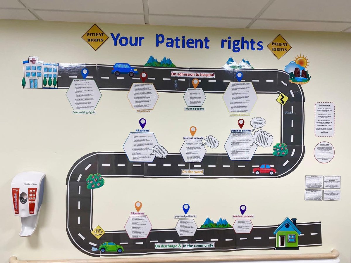 Teammuick's tweet photo. ❗️ Do you know your rights in hospital ❗️ If you are in doubt you can check out this fantastic display, made by our DCN Catherine Ritchie. Featuring advice from @MentalWelfare #proudtobenhsg https://t.co/vs24zn3wu4