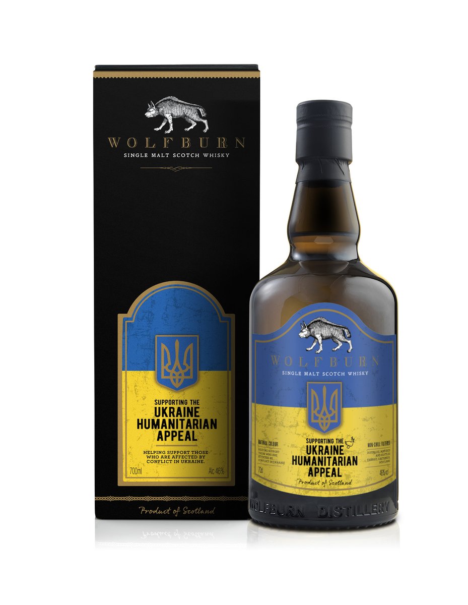 wolfburn_whisky's tweet photo. Proceeds will go to provide urgently-needed help to #Ukraine refugees and other affected people displaced from their homes and loved ones. Help us raise that money to send on and help those families who have had to leave everything behind to find safety https://t.co/DyEwhd4pYJ https://t.co/nuOSP2JwYb