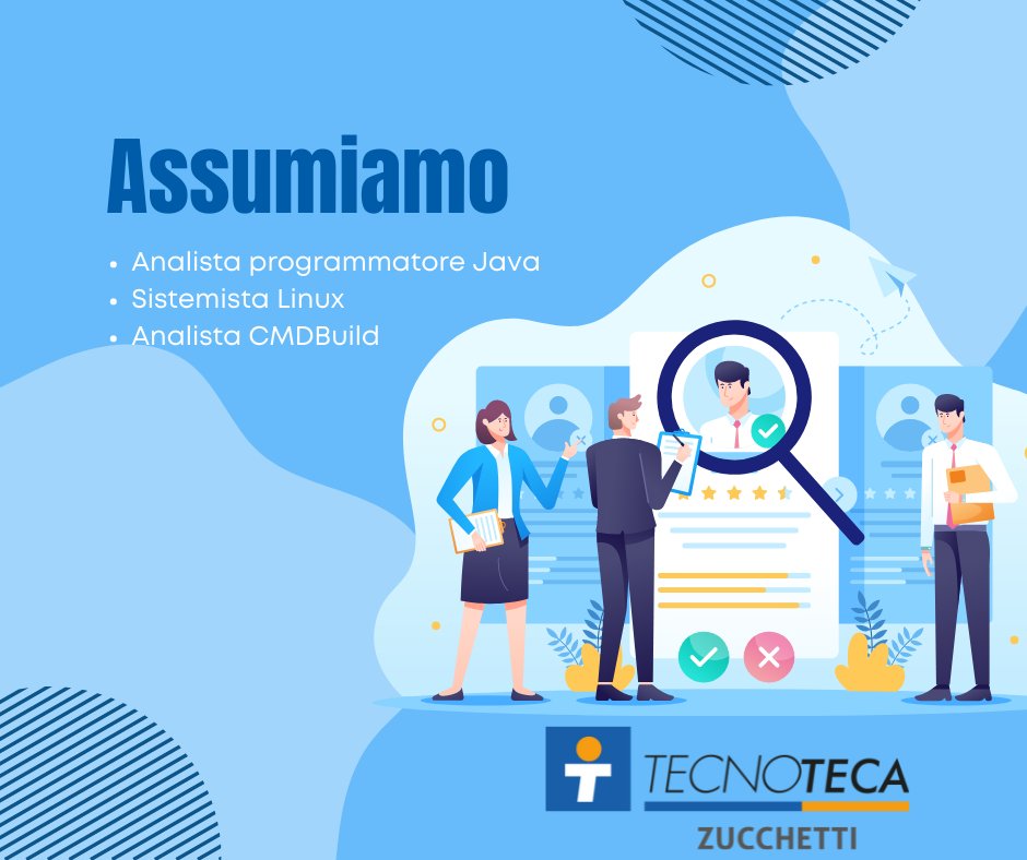 tecnoteca's tweet image. 🔵WE ARE HIRING🔵
Scopri tutti i dettagli sulle posizioni aperte qui 👇 
tecnoteca.com/it/azienda/lav… 
Invia la tua candidatura con CV a  
👉tecnoteca@tecnoteca.com
Non perdere questa grande occasione! 
#lavoraconnoi #hiring #AnalystProgrammer #linux
#Java #developer