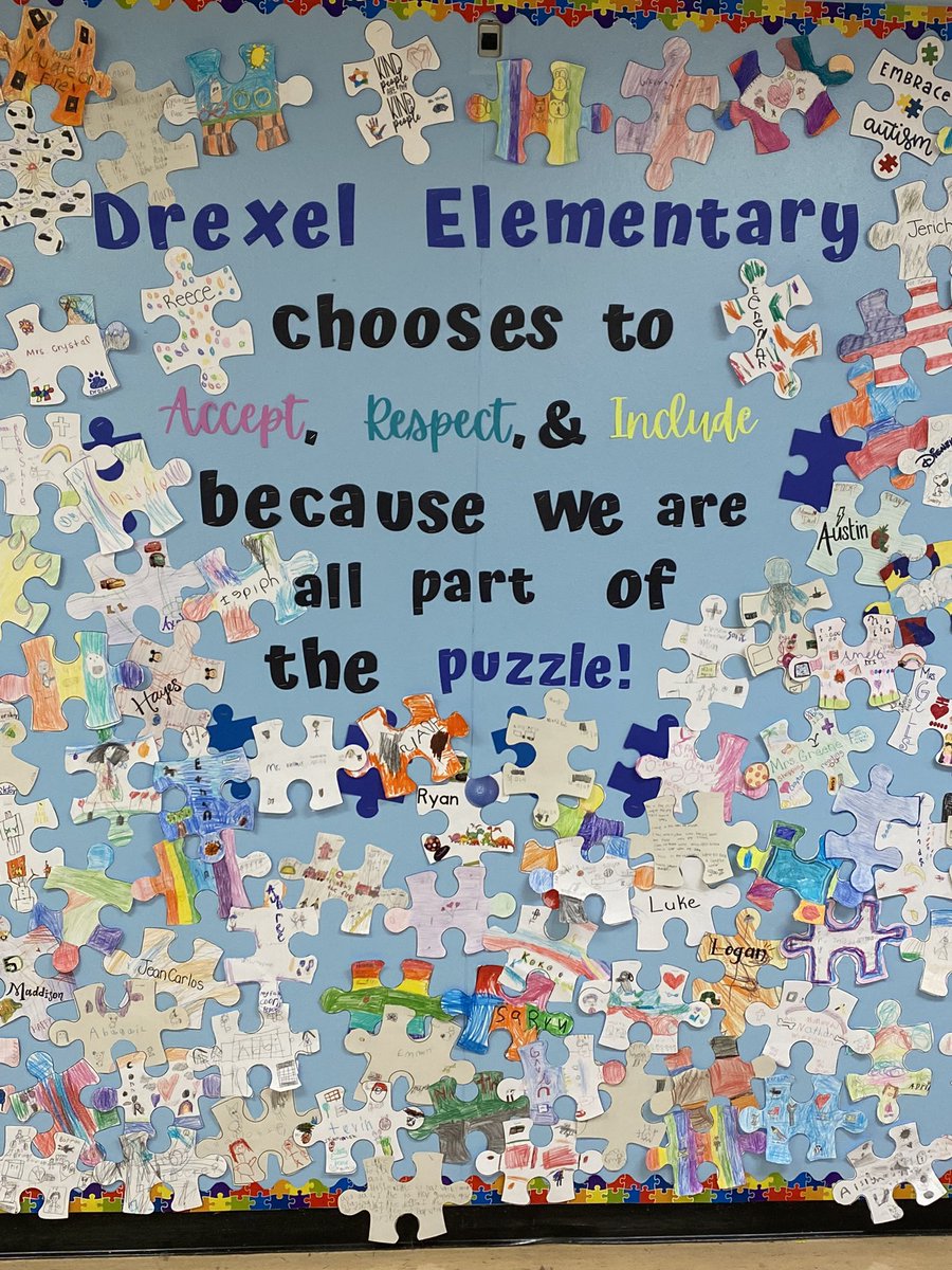 les_carp's tweet photo. Drexel Elementary chooses to ACCEPT, RESPECT, and INCLUDE  because we are all part of the puzzle! @des_wolverines #ignitelearningbcps https://t.co/RnWz5FwerF