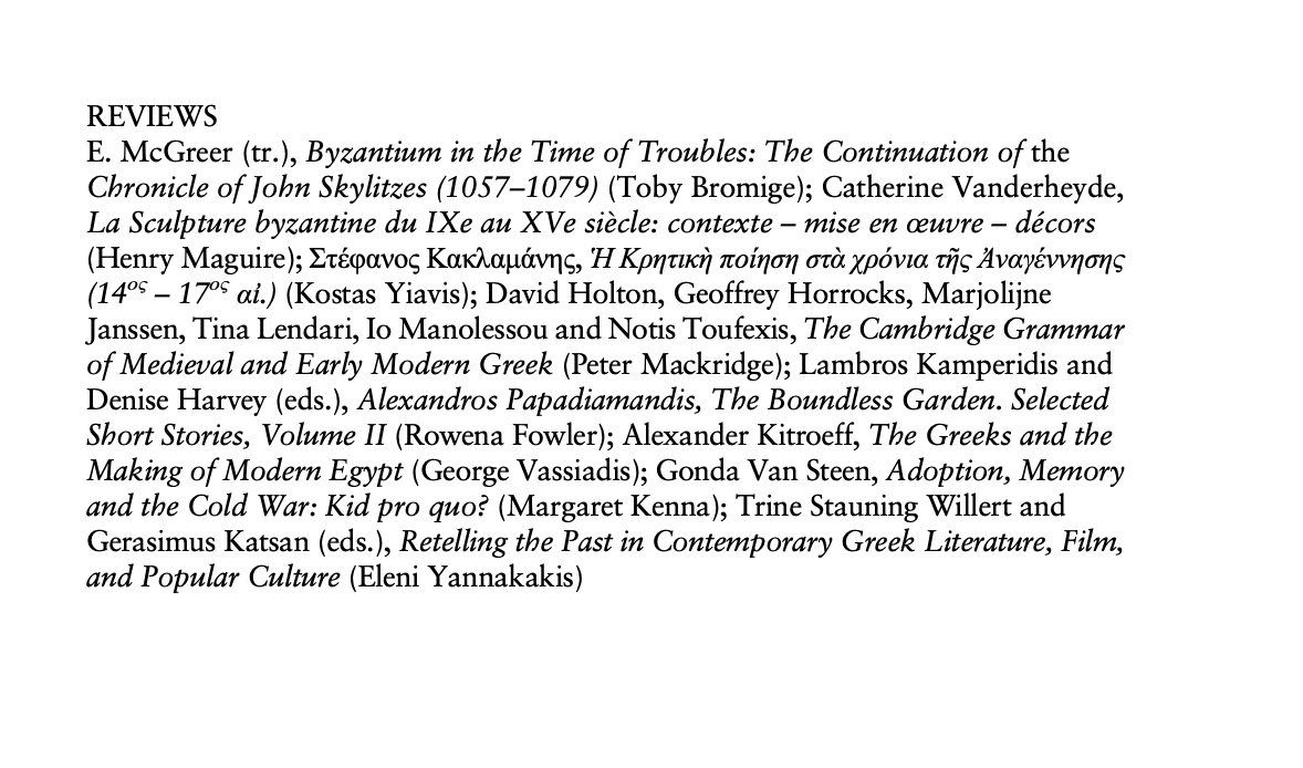 BMGSjournal's tweet photo. #BMGSJournal
The cover and table of contents of out latest issue!
https://t.co/NWKICdAnHl
published by @CambUP_Classics for @CbomgsU https://t.co/MmxrLpsNzs