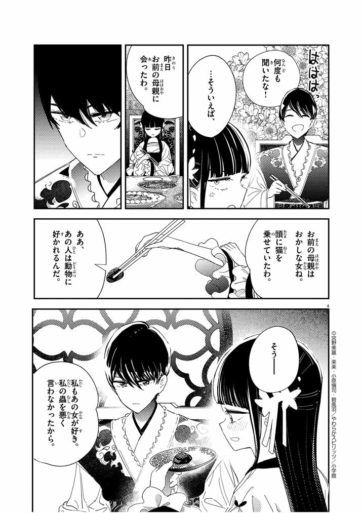 やわらかスピリッツにて蟲愛づる姫君の結婚 第4話が公開されました
https://t.co/zkCe6H5tuI
今なら1話→2話→3話→4話と続けて122p分も読めますのでぜひ～!! 