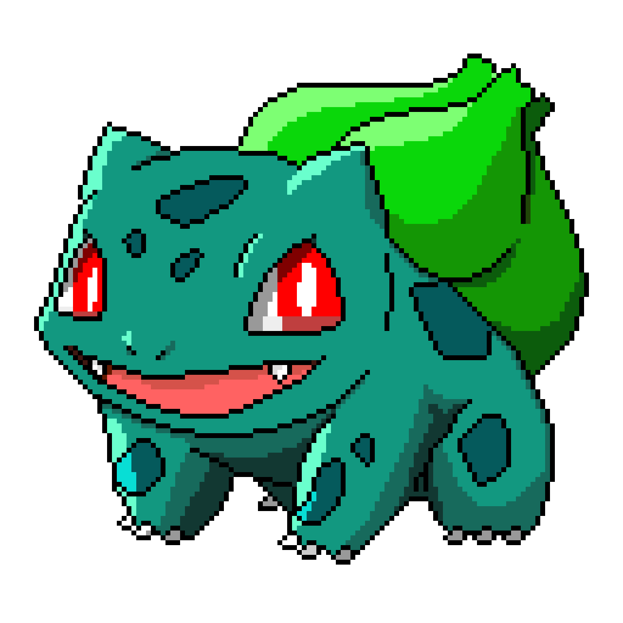 nvqenn on X: #pixelart #pokemon #tbt Bulbasaur in pixel art form