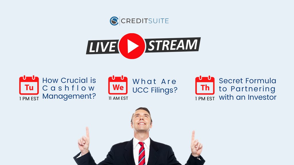 creditsuite's tweet image. Great content for you this week #entrepreneurs
🎙️ 🖥️  ⬇️   #cashflow #uccfiling #investor