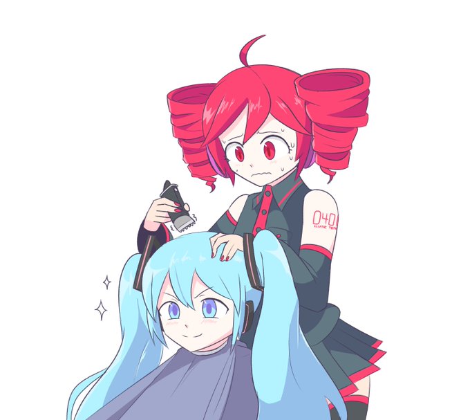 miku gets a haircut 