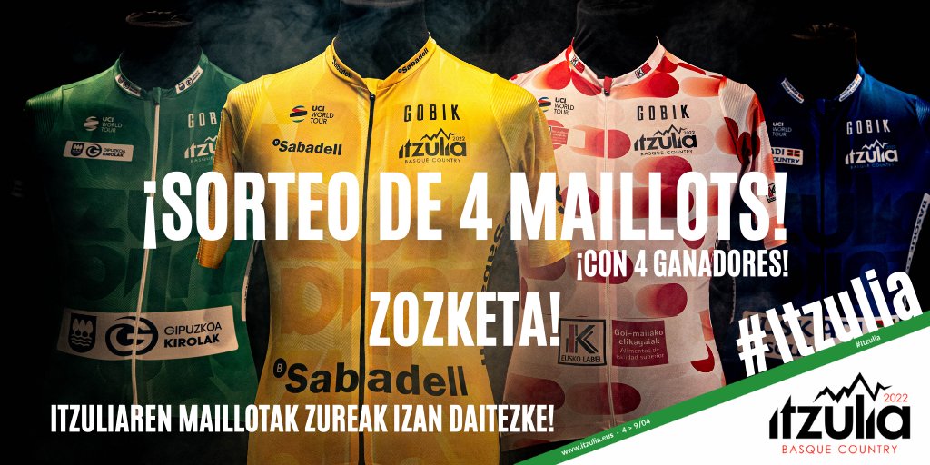 Itzulia Basque Country (@ehitzulia) on Twitter photo 💥 ¡𝐒𝐎𝐑𝐓𝐄𝐎!
🤔 ¿CÓMO PARTICIPAR?
1. SÍGUENOS <a href="/ehitzulia/">Itzulia Basque Country</a>
2. ⚠️ HAZ 🆁🆃
👕 4 𝑴𝑨𝑰𝑳𝑳𝑶𝑻𝑺=4 𝑮𝑨𝑵𝑨𝑫𝑶𝑹𝑬𝑺
(Hasta el 9 de abril a las 18:00)
#Itzulia
🤯 ZOZKETA!
🙉 NOLA PARTE HARTU?
1. GURE KONTUA JARRAITU <a href="/ehitzulia/">Itzulia Basque Country</a>
2. ⚠️ 🆁🆃 EGIN
ZORTE ON GUZTIOI! 💥 ¡𝐒𝐎𝐑𝐓𝐄𝐎!
🤔 ¿CÓMO PARTICIPAR?
1. SÍGUENOS <a href="/ehitzulia/">Itzulia Basque Country</a>
2. ⚠️ HAZ 🆁🆃
👕 4 𝑴𝑨𝑰𝑳𝑳𝑶𝑻𝑺=4 𝑮𝑨𝑵𝑨𝑫𝑶𝑹𝑬𝑺
(Hasta el 9 de abril a las 18:00)
#Itzulia
🤯 ZOZKETA!
🙉 NOLA PARTE HARTU?
1. GURE KONTUA JARRAITU <a href="/ehitzulia/">Itzulia Basque Country</a>
2. ⚠️ 🆁🆃 EGIN
ZORTE ON GUZTIOI!