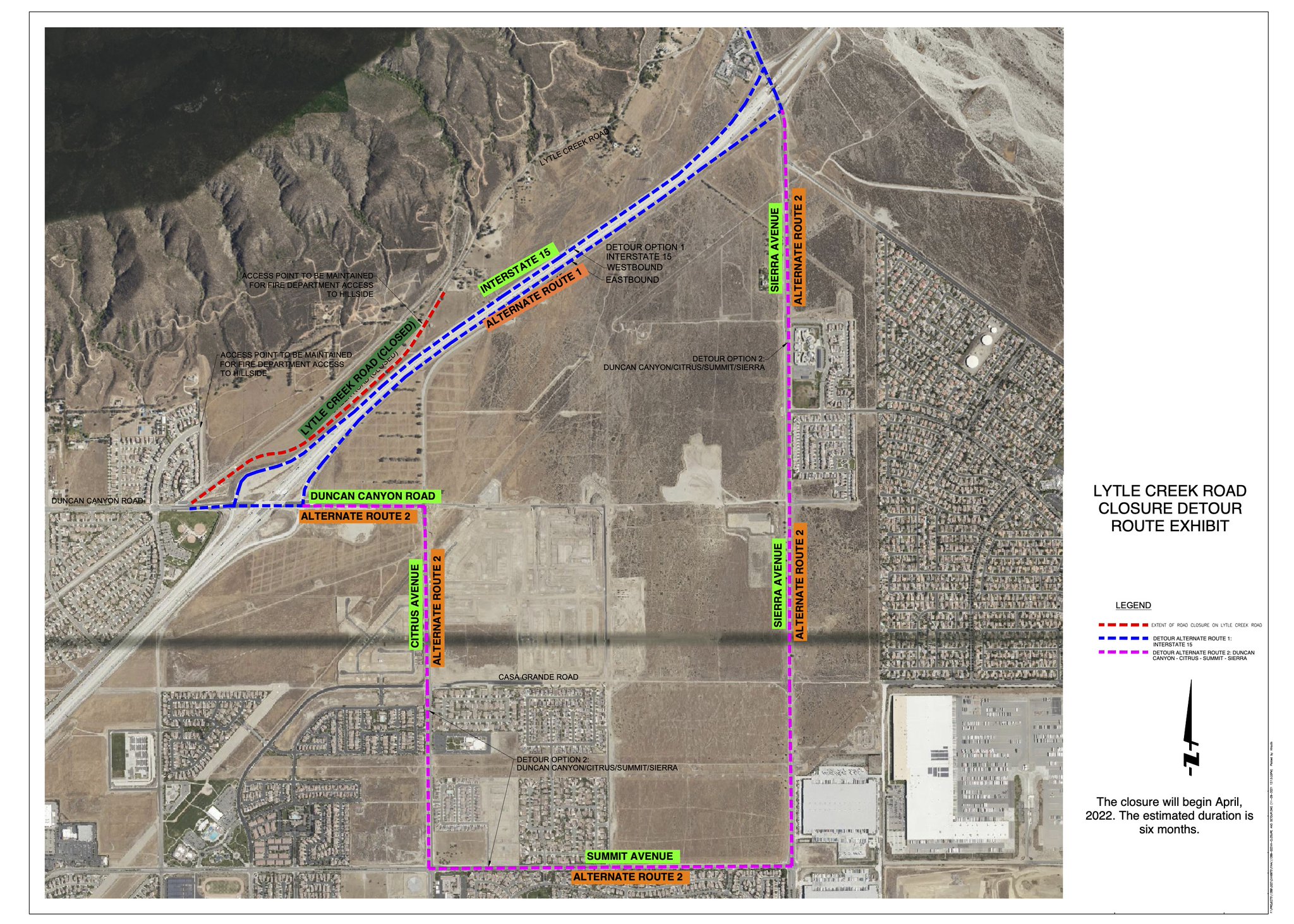 City of Fontana on Twitter "⚠️ A portion of Lytle Creek Rd north of